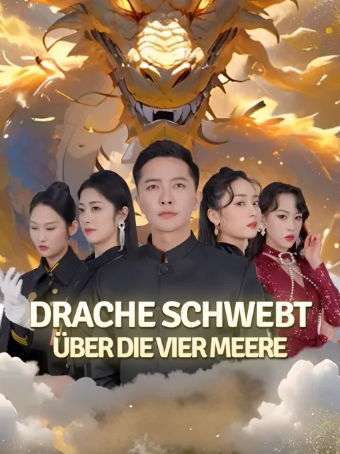 Drache schwebt über die Vier Meere