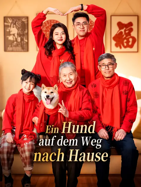 Ein Hund auf dem Weg nach Hause