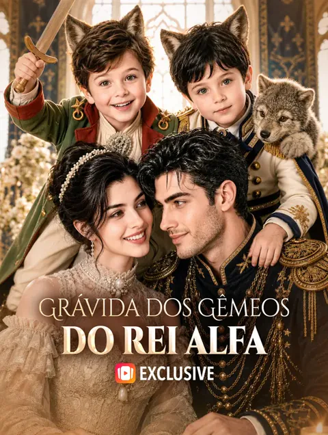 Grávida dos Gêmeos do Rei Alfa capa — assistir aos 40 episódios grátis em HD