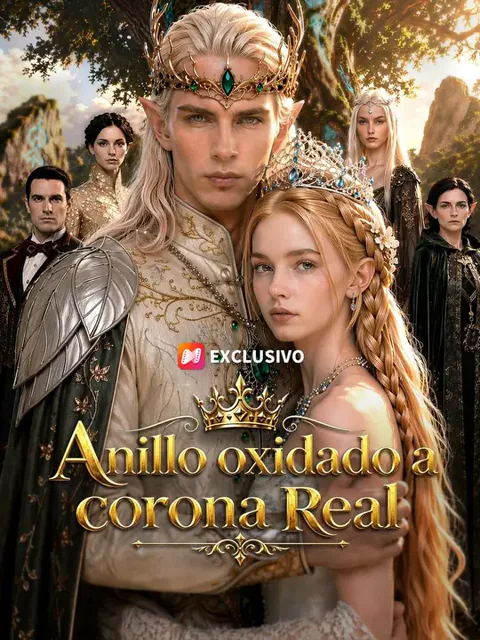 (Doblado) Anillo oxidado a corona real