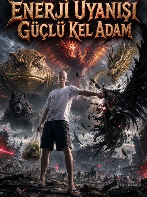 Enerji uyanışı Güçlü kel adam