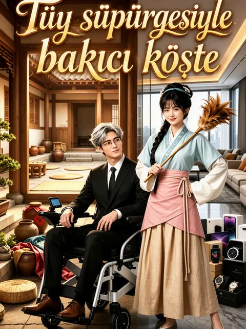 Tüy süpürgesiyle bakıcı köşte