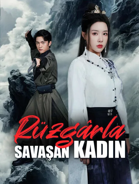 rüzgârla savaşan kadın